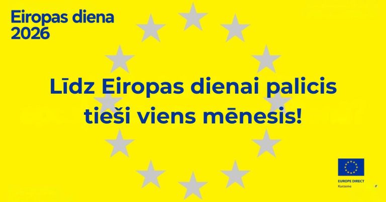 Līdz Eiropas dienai palicis tieši viens mēnesis!