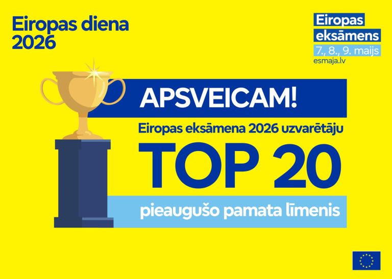 Apsveicam Eiropas eksāmens uzvarētājus no Liepājas un Kuldīgas novada pašvaldībām!